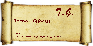 Tornai György névjegykártya